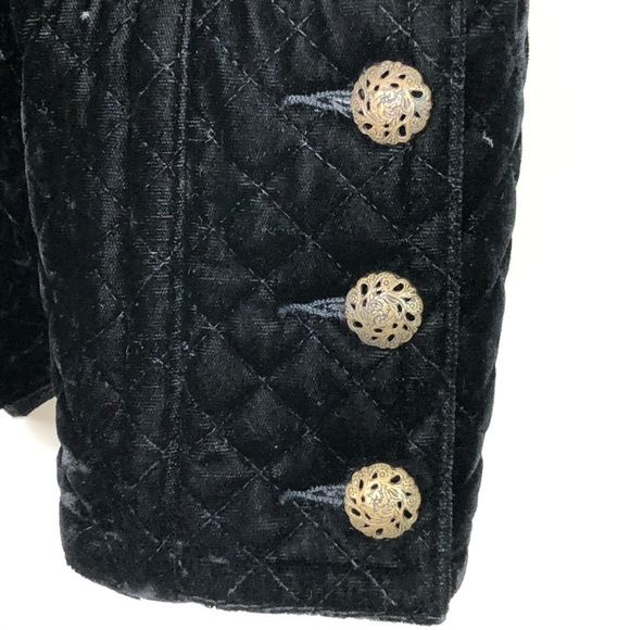 Kaos By Andy John’s black velvet quilted jacket - Picture 11 of 13